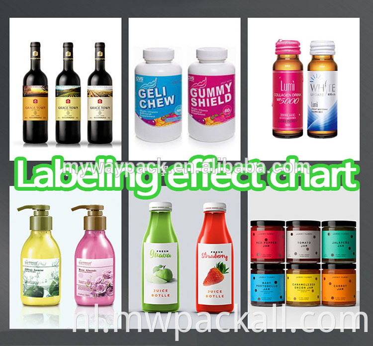 Automatische etiketteringsmachine Ronde fles Automatische vierkante ronde flessen Bierfles etiketteringsmachine voor automatisch label